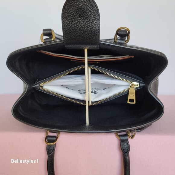 COACH Legacy 28 Medium Carryall w Crossbody Strap Pebbled Leather Bag- Black ⭐ - Picture 14 of 16